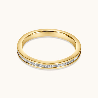 Channel Set Alternating Diamond Band - Happy Jewelers Fine Jewelry Lifetime Warranty