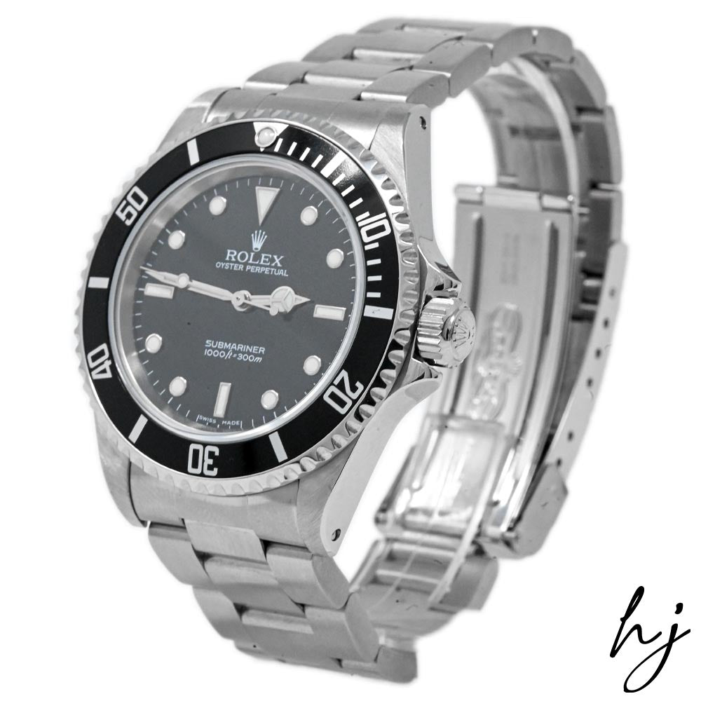 Rolex Men's Submariner No Date Stainless Steel 40mm Black Dot Dial Watch Reference #: 14060M - Happy Jewelers Fine Jewelry Lifetime Warranty