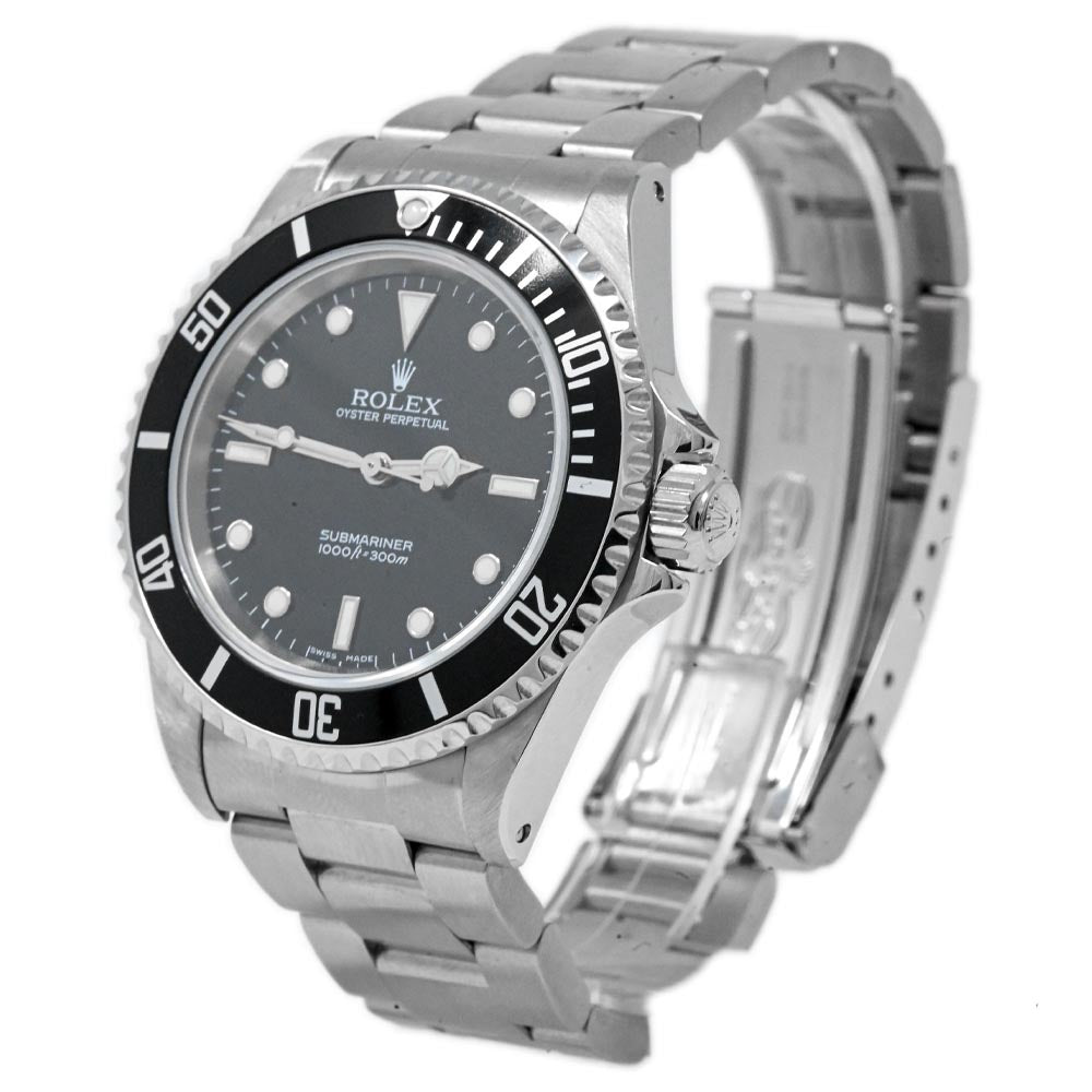 Rolex Men's Submariner No Date Stainless Steel 40mm Black Dot Dial Watch Reference #: 14060M - Happy Jewelers Fine Jewelry Lifetime Warranty