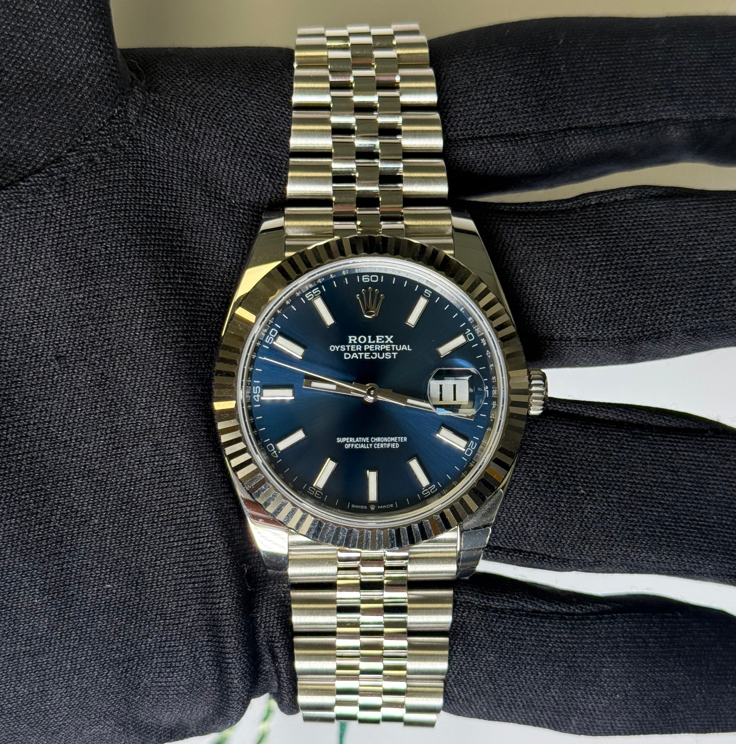 Rolex Datejust 41mm Blue Dial Watch Ref# 126334