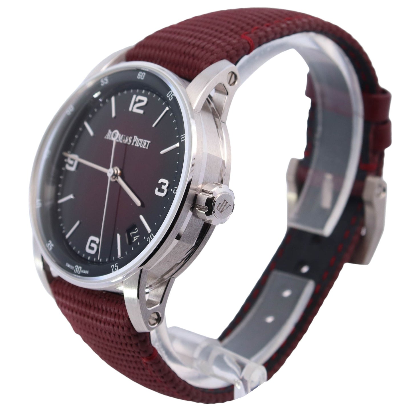 Audemars Piguet Code 11.59 White Gold 41mm Dark Red Arabic & Stick Dial Watch Reference# 15210BC.OO.A068CR.01