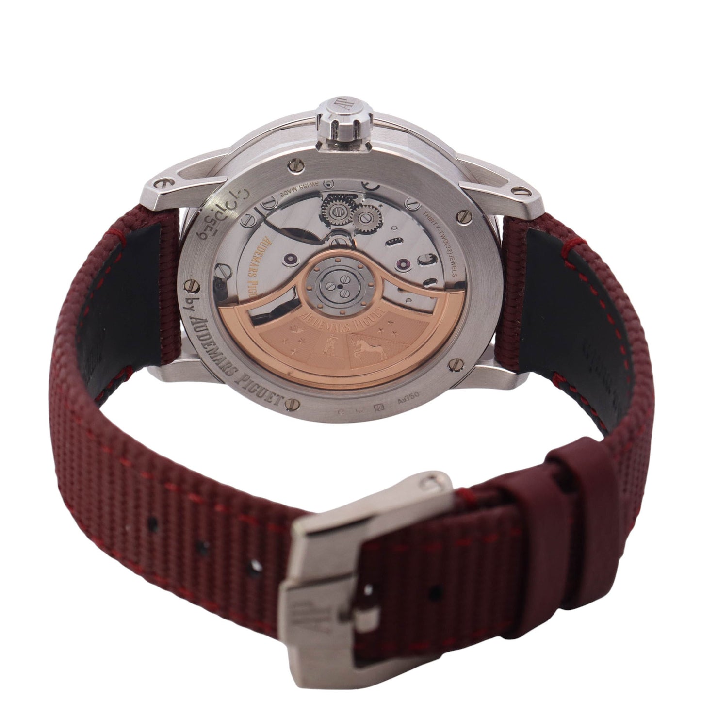 Audemars Piguet Code 11.59 White Gold 41mm Dark Red Arabic & Stick Dial Watch Reference# 15210BC.OO.A068CR.01 - Happy Jewelers Fine Jewelry Lifetime Warranty