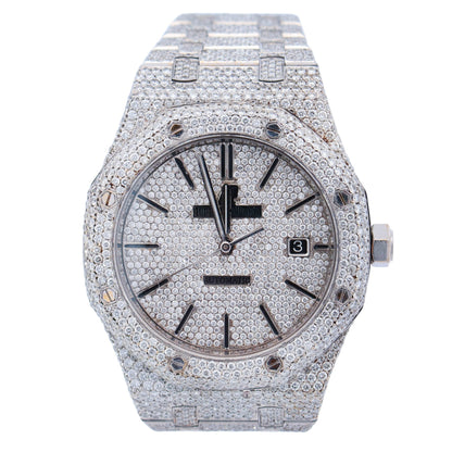 Audemars Piguet Royal Oak 41mm Pave Dial Ref# 15400ST - Happy Jewelers Fine Jewelry Lifetime Warranty
