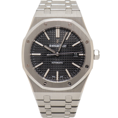 Audemars Piguet Royal Oak 41mm Black Dial Watch Ref# 15400ST.OO.1220ST.01 - Happy Jewelers Fine Jewelry Lifetime Warranty