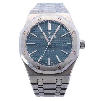 Audemars Piguet Royal Oak 37mm Blue Dial Watch Ref# 15550ST.OO.1356ST.06 - Happy Jewelers Fine Jewelry Lifetime Warranty