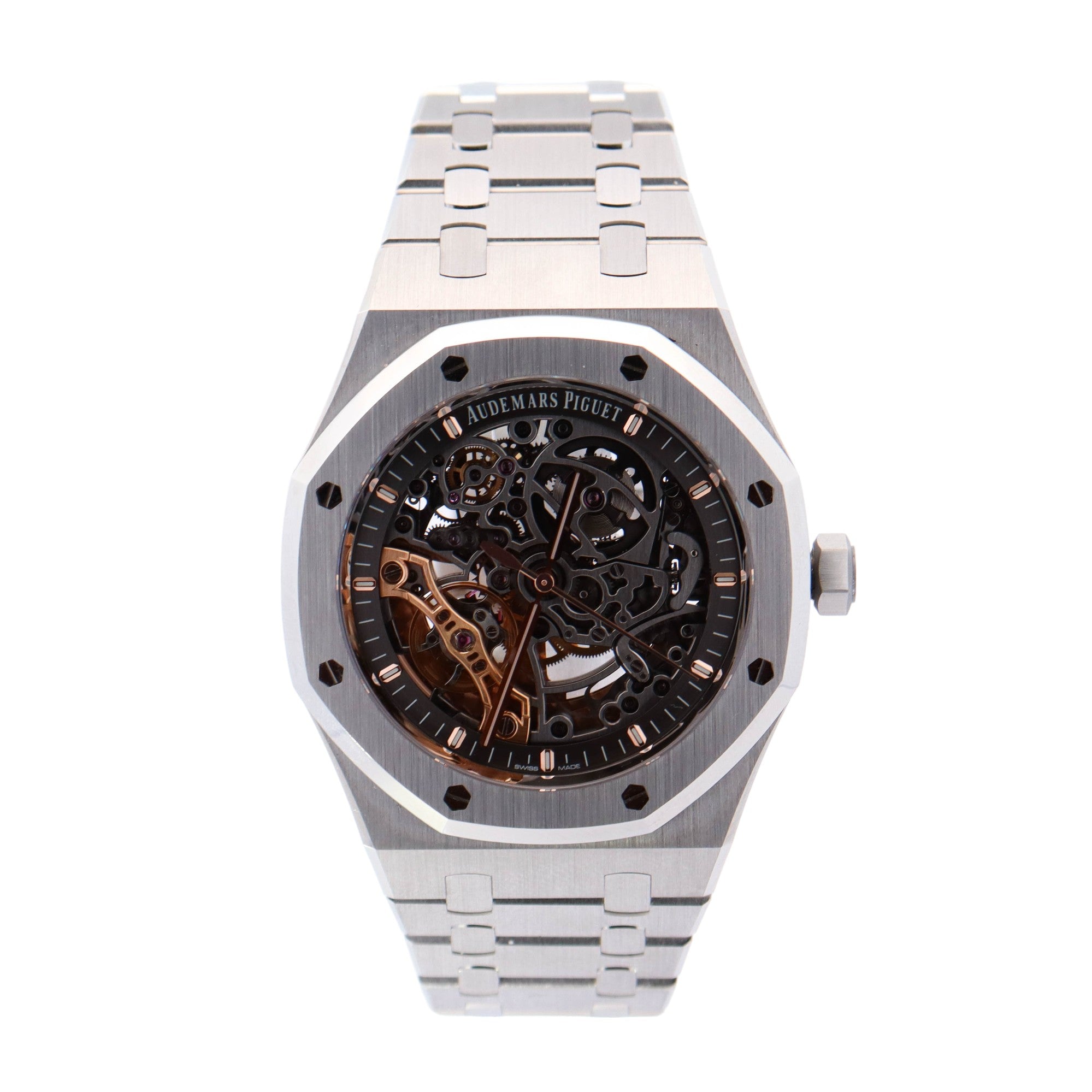 Audemars Piguet Offshore 41mm Openwork Dial Watch Ref# 15407ST.OO.1220ST.01 - Happy Jewelers Fine Jewelry Lifetime Warranty