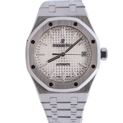 Audemars Piguet 37mm White Dial Ref# 15450ST.OO.1256ST.01 - Happy Jewelers Fine Jewelry Lifetime Warranty