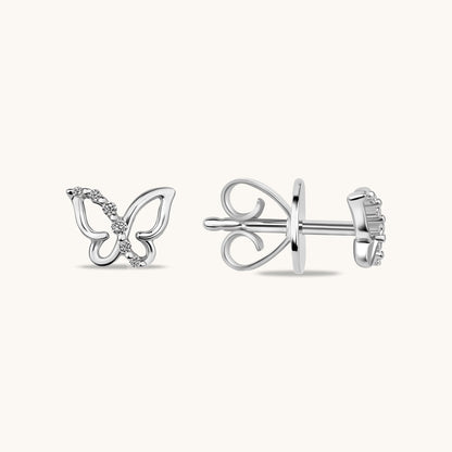 Dainty Diamond Butterfly Stud Earrings - Happy Jewelers Fine Jewelry Lifetime Warranty