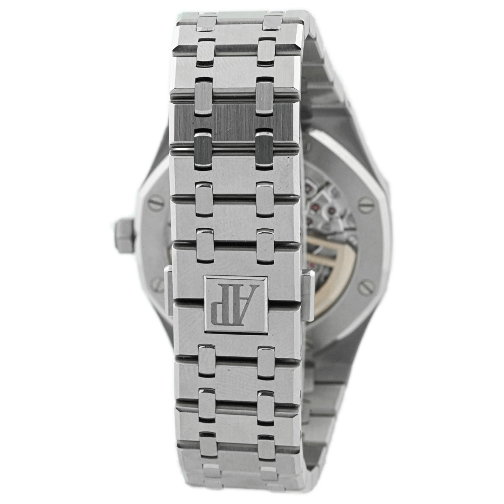 Audemars Piguet Men's Royal Oak Stainless Steel 41mm Blue "Grande Tapisserie" Stick Dial Watch Reference #: 15500ST.OO.1220ST.01 - Happy Jewelers Fine Jewelry Lifetime Warranty