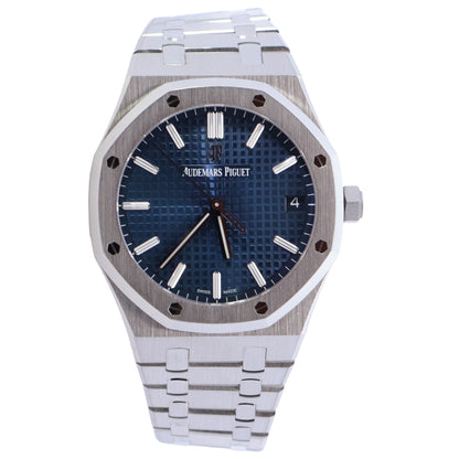 Audemars Piguet Royal Oak 41mm Blue Dial Ref# 15500ST.OO.1220ST.01 - Happy Jewelers Fine Jewelry Lifetime Warranty