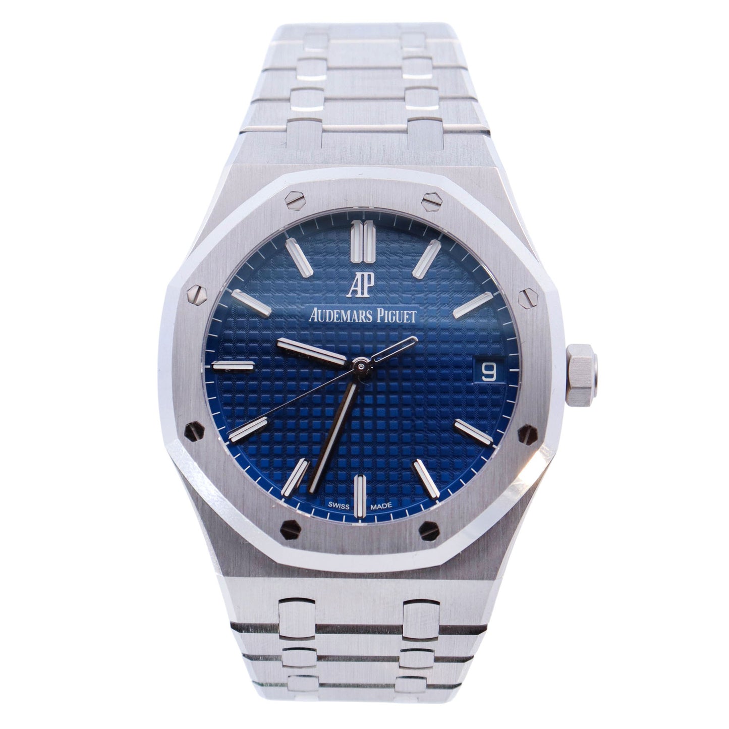 Audemars Piguet Royal Oak "Japan Edition" White Gold 41mm Blue Stick Dial Watch Reference# 15503BC.OO.1220BC.01