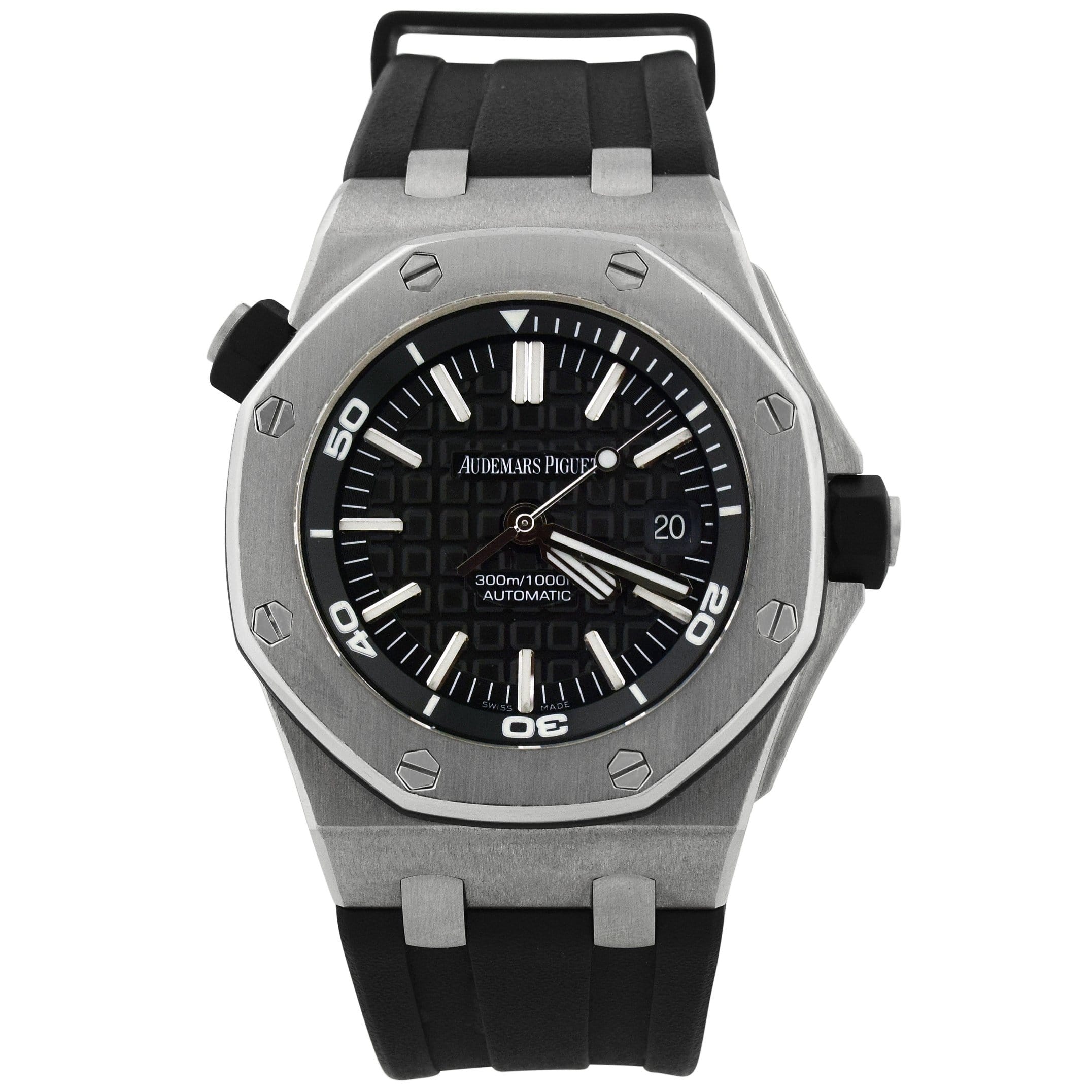 Audemars Piguet Royal Oak 42mm Black Dial Ref# 15710ST.OO.A002CA.01 - Happy Jewelers Fine Jewelry Lifetime Warranty