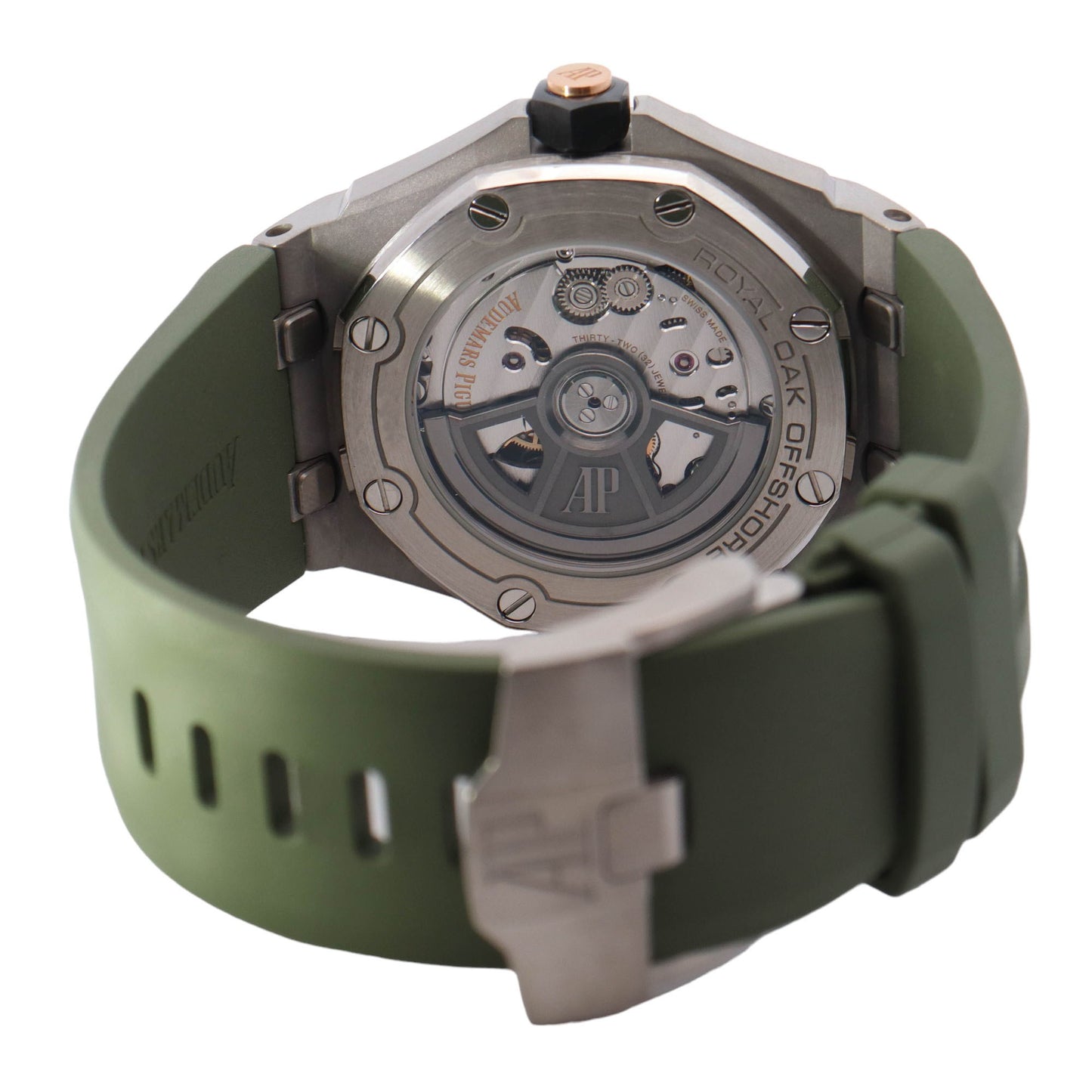 Audemar Piguet Royal Oak Offshore Diver Stainless Steel 42mm Green Stick Dial Watch Reference# 15720ST.OO.A052CA.01