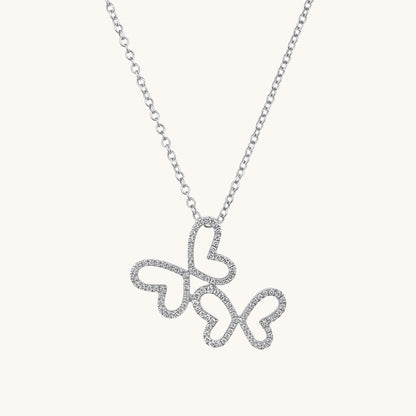 Double Butterfly Diamond Necklace - Happy Jewelers Fine Jewelry Lifetime Warranty