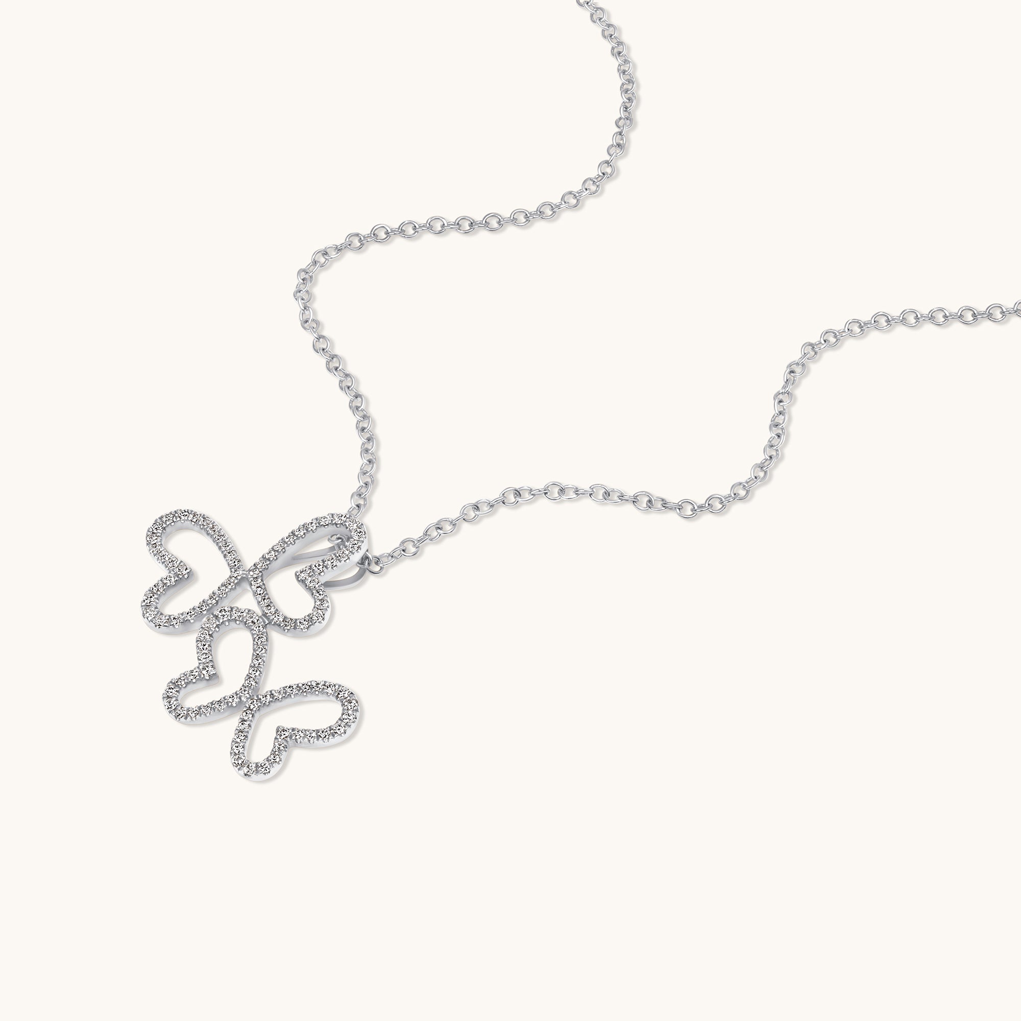 Double Butterfly Diamond Necklace - Happy Jewelers Fine Jewelry Lifetime Warranty
