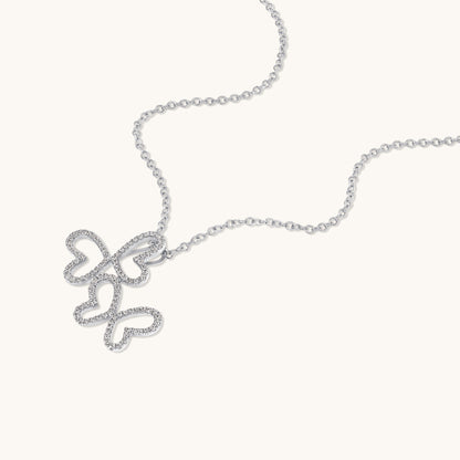 Double Butterfly Diamond Necklace - Happy Jewelers Fine Jewelry Lifetime Warranty