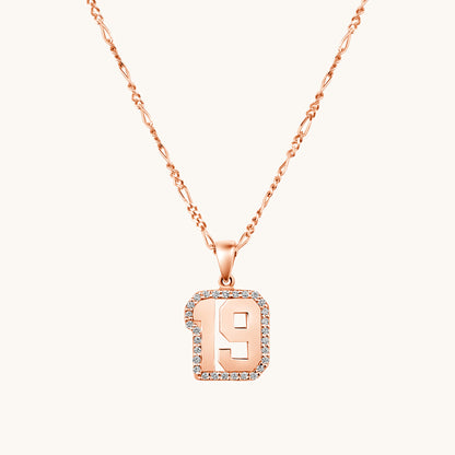 Diamond Outlined Number Necklace - Happy Jewelers Fine Jewelry Lifetime Warranty