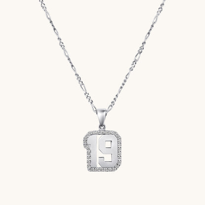 Diamond Outlined Number Necklace - Happy Jewelers Fine Jewelry Lifetime Warranty
