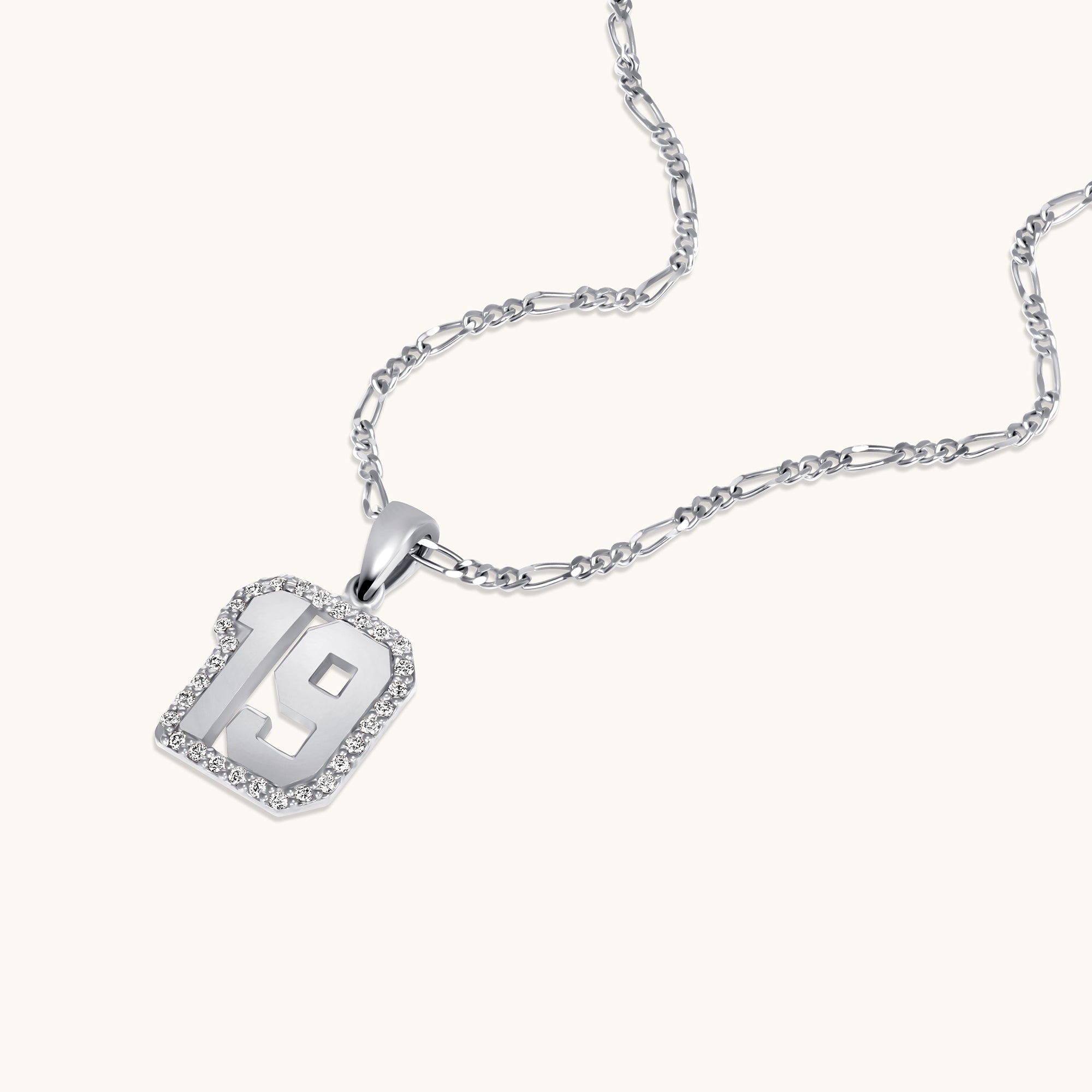 Diamond Outlined Number Necklace – Happy Jewelers