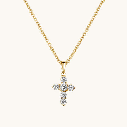 6 Stone Diamond Cross Necklace - Happy Jewelers Fine Jewelry Lifetime Warranty