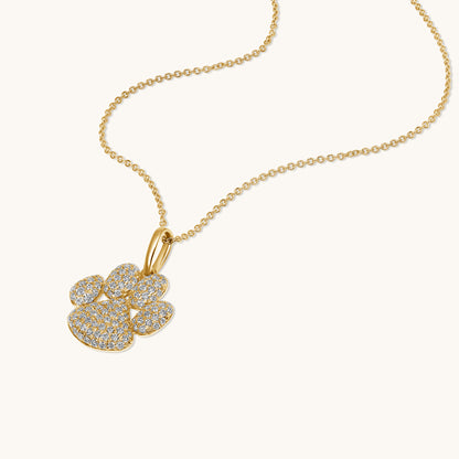 Diamond Paw Print Necklace - Happy Jewelers Fine Jewelry Lifetime Warranty