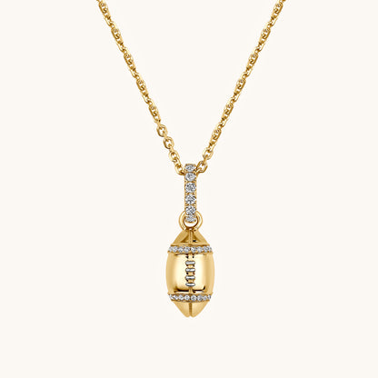 Diamond Football Pendant