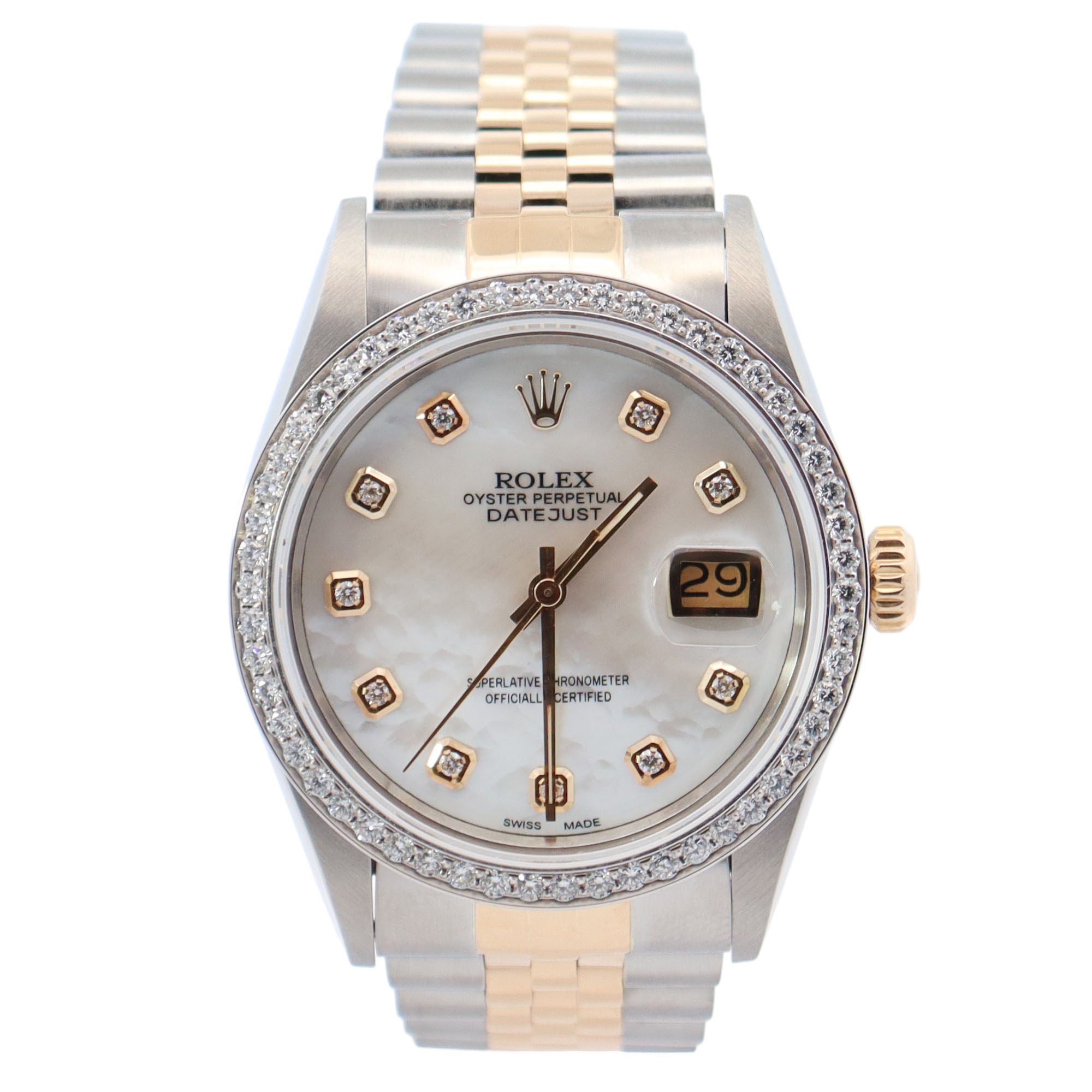 Rolex Datejust 36mm MOP Dial Watch Ref# 16013 - Happy Jewelers Fine Jewelry Lifetime Warranty