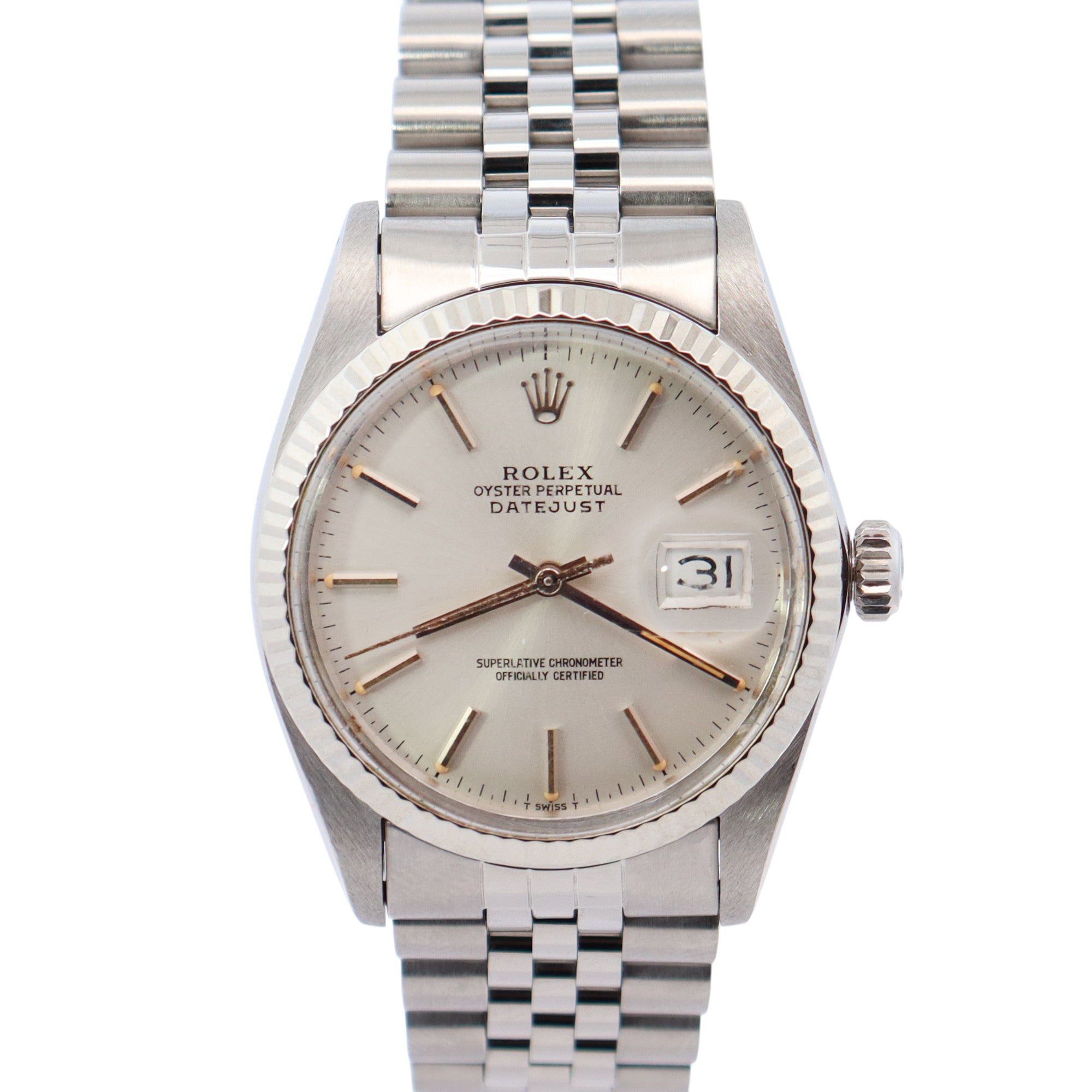 Rolex Datejust 36mm Silver Dial Watch Ref# 16014 - Happy Jewelers Fine Jewelry Lifetime Warranty