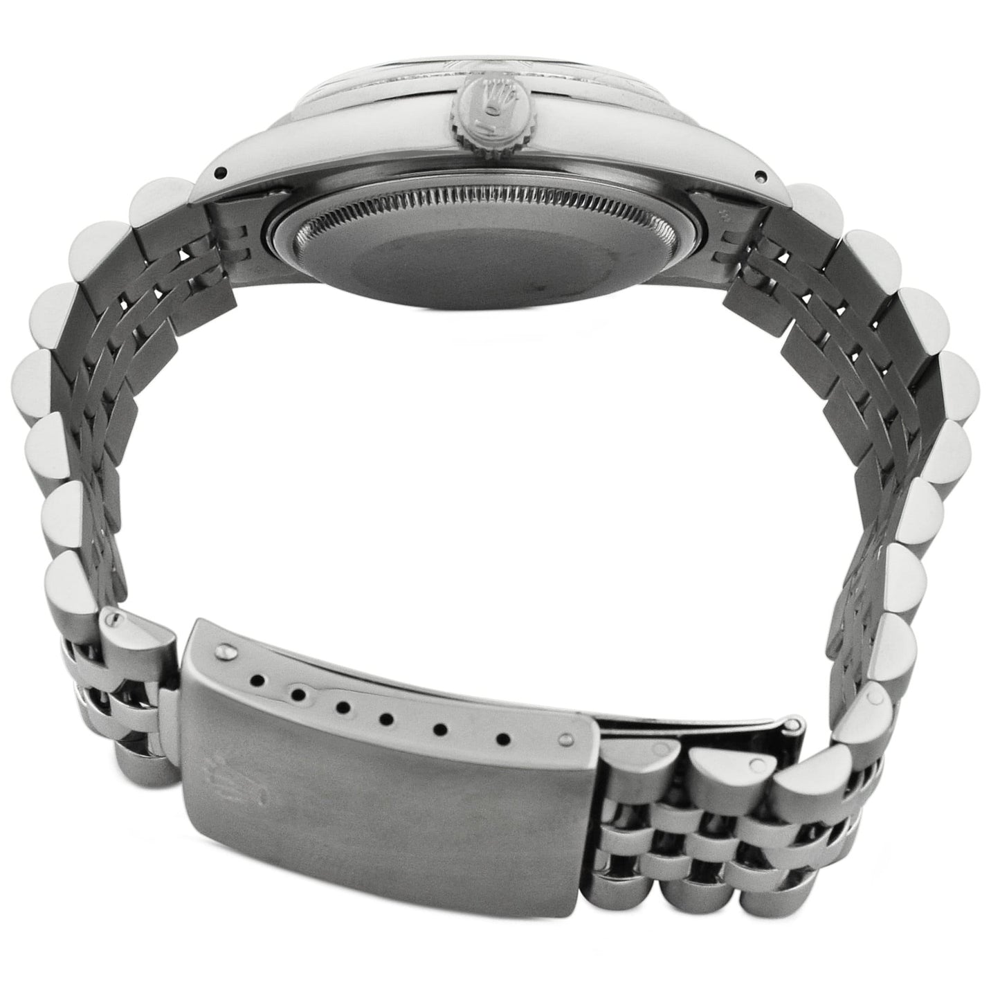 Rolex Unisex Datejust Stainless Steel 36mm Silver Diamond Dial Watch Reference# 1601 - Happy Jewelers Fine Jewelry Lifetime Warranty