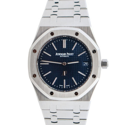 Audemars Piguet Royal Oak 39mm Blue Dial Watch Ref# 16202ST.OO.1240ST.01 - Happy Jewelers Fine Jewelry Lifetime Warranty