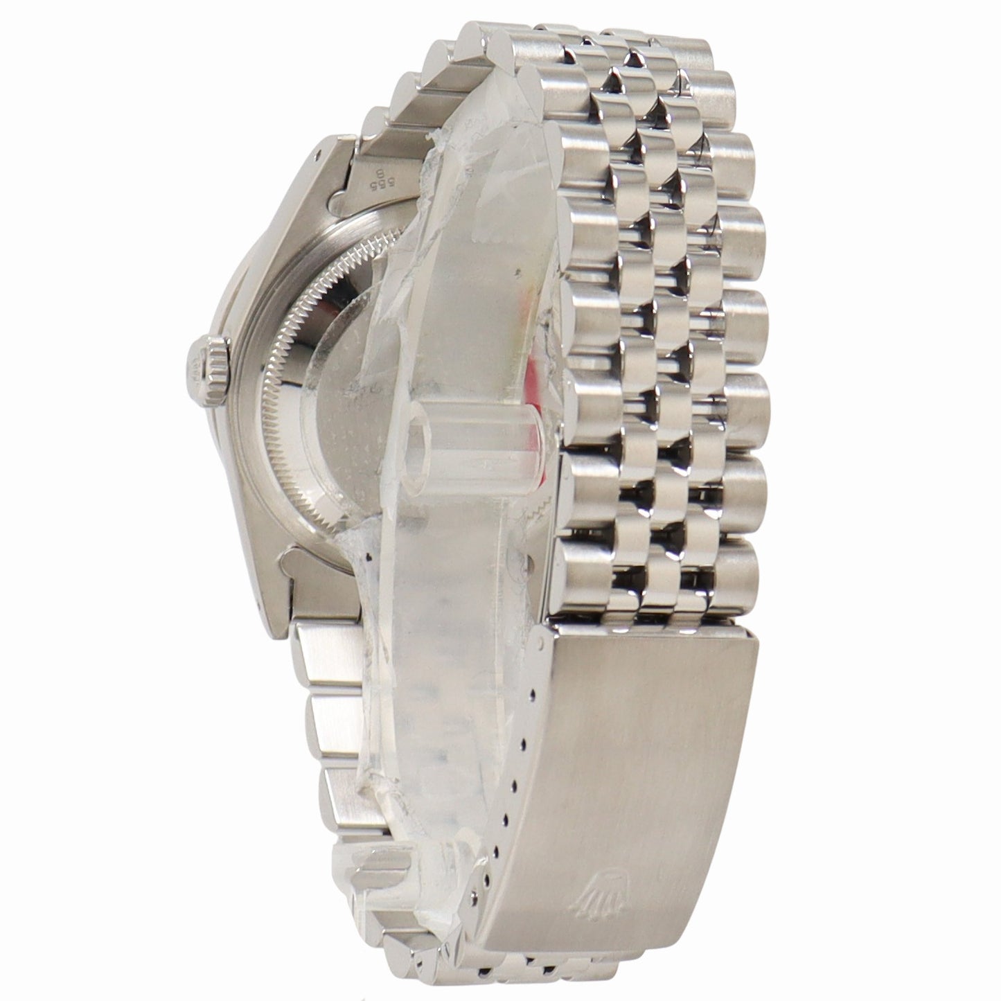 Rolex Datejust Stainless Steel 36mm White MOP Diamond Dial Watch Reference #: 16220 - Happy Jewelers Fine Jewelry Lifetime Warranty