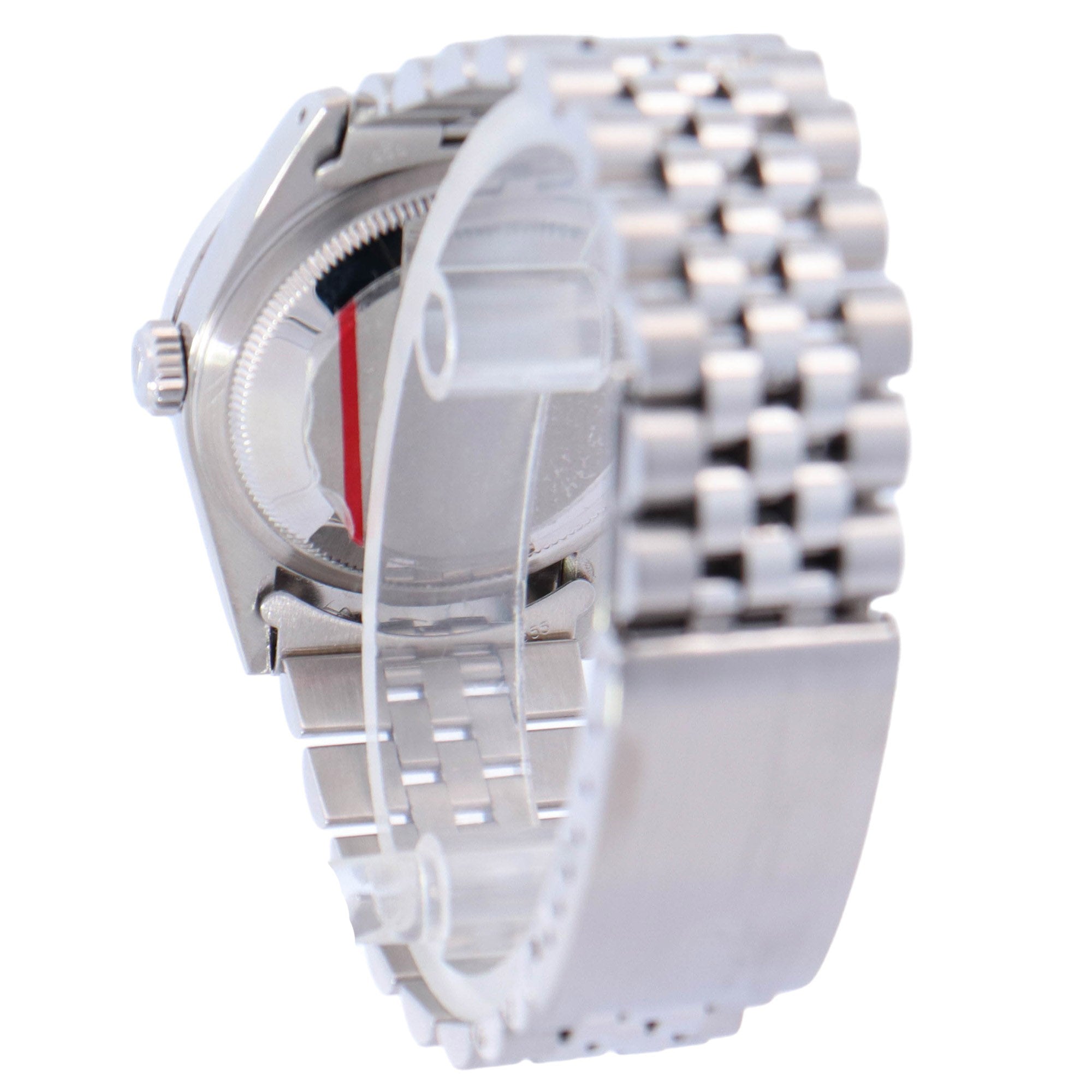 Rolex Datejust Stainless Steel 36mm Dark MOP Diamond Dial Watch Reference# 16220 - Happy Jewelers Fine Jewelry Lifetime Warranty