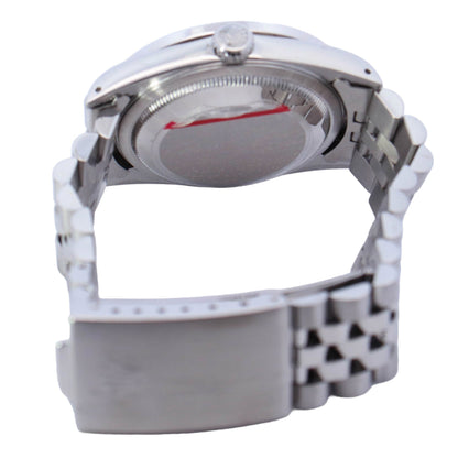 Rolex Datejust Stainless Steel 36mm Dark MOP Diamond Dial Watch Reference# 16220 - Happy Jewelers Fine Jewelry Lifetime Warranty