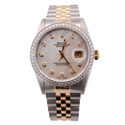 Rolex Datejust 36mm MOP Dial Watch Ref# 16233 - Happy Jewelers Fine Jewelry Lifetime Warranty