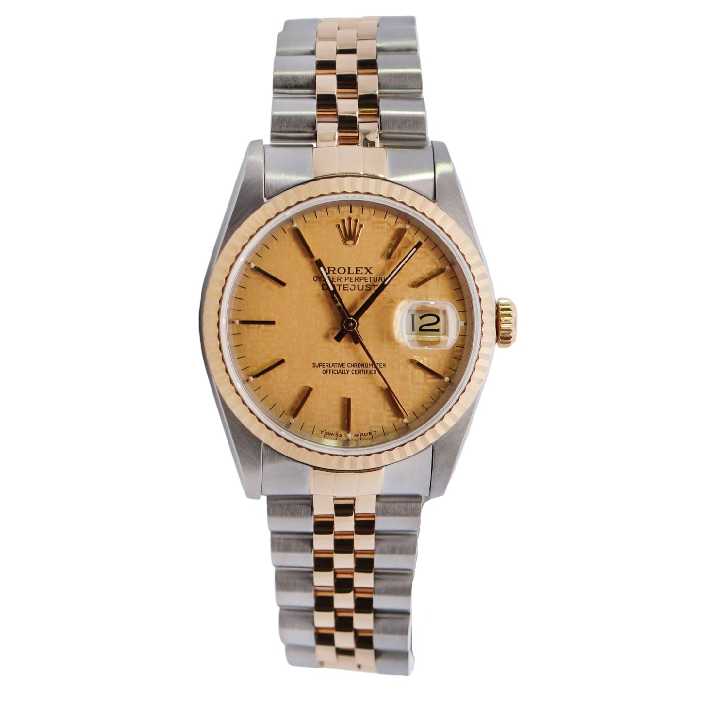 Rolex Datejust 36mm Champagne Dial Watch Ref# 16233