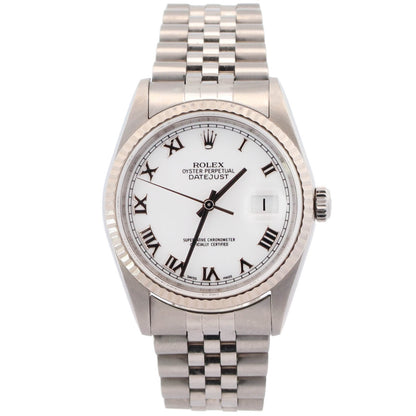Rolex Datejust 36mm White Dial Watch Ref# 16234 - Happy Jewelers Fine Jewelry Lifetime Warranty