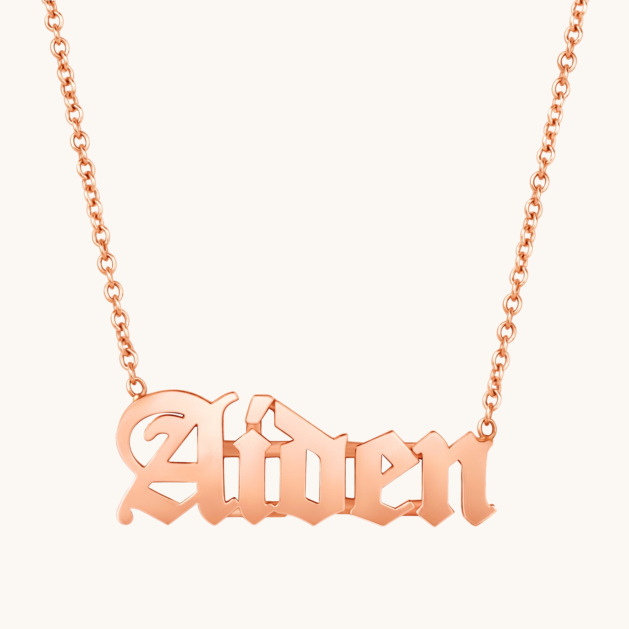 Old English Name Necklace - Happy Jewelers Fine Jewelry Lifetime Warranty