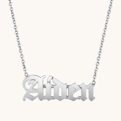 Old English Name Necklace - Happy Jewelers Fine Jewelry Lifetime Warranty