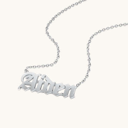 Old English Name Necklace - Happy Jewelers Fine Jewelry Lifetime Warranty