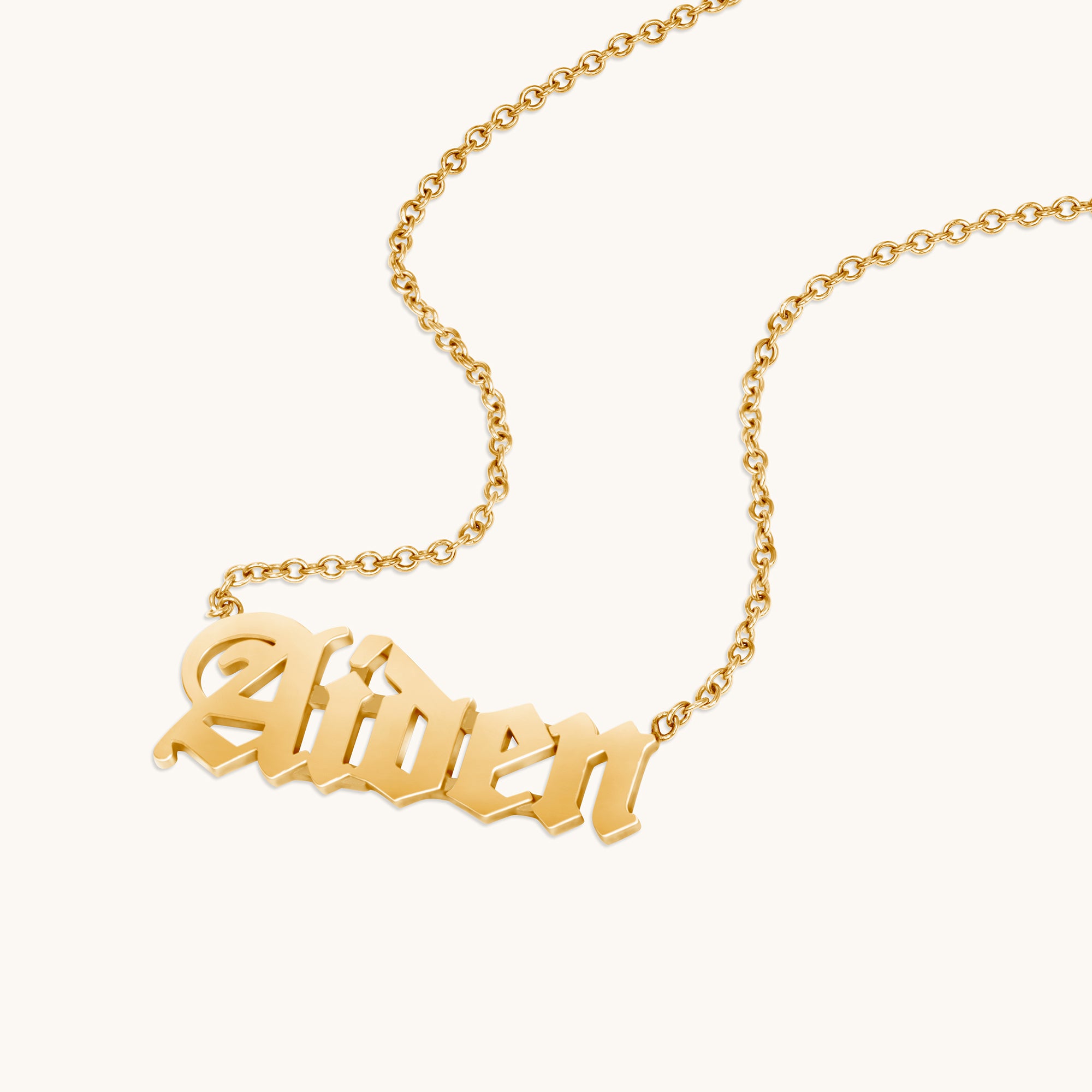 Old English Name Necklace - Happy Jewelers Fine Jewelry Lifetime Warranty
