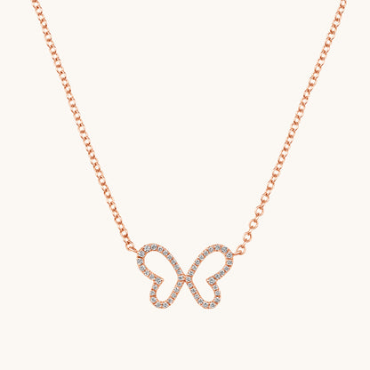 Single Butterfly Diamond Necklace - Happy Jewelers Fine Jewelry Lifetime Warranty