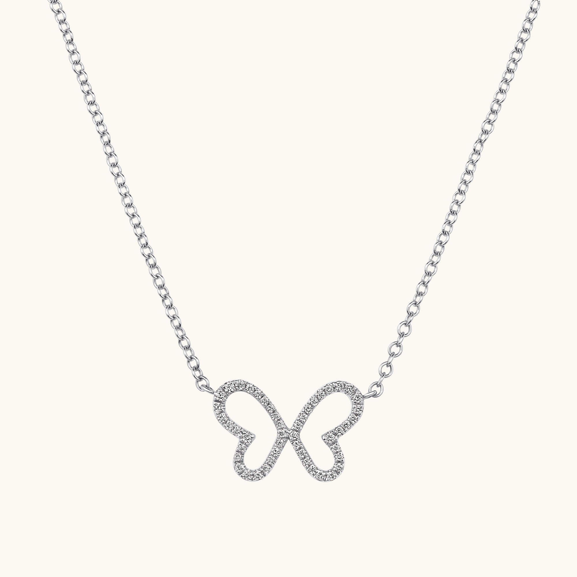 Single Butterfly Diamond Necklace - Happy Jewelers Fine Jewelry Lifetime Warranty