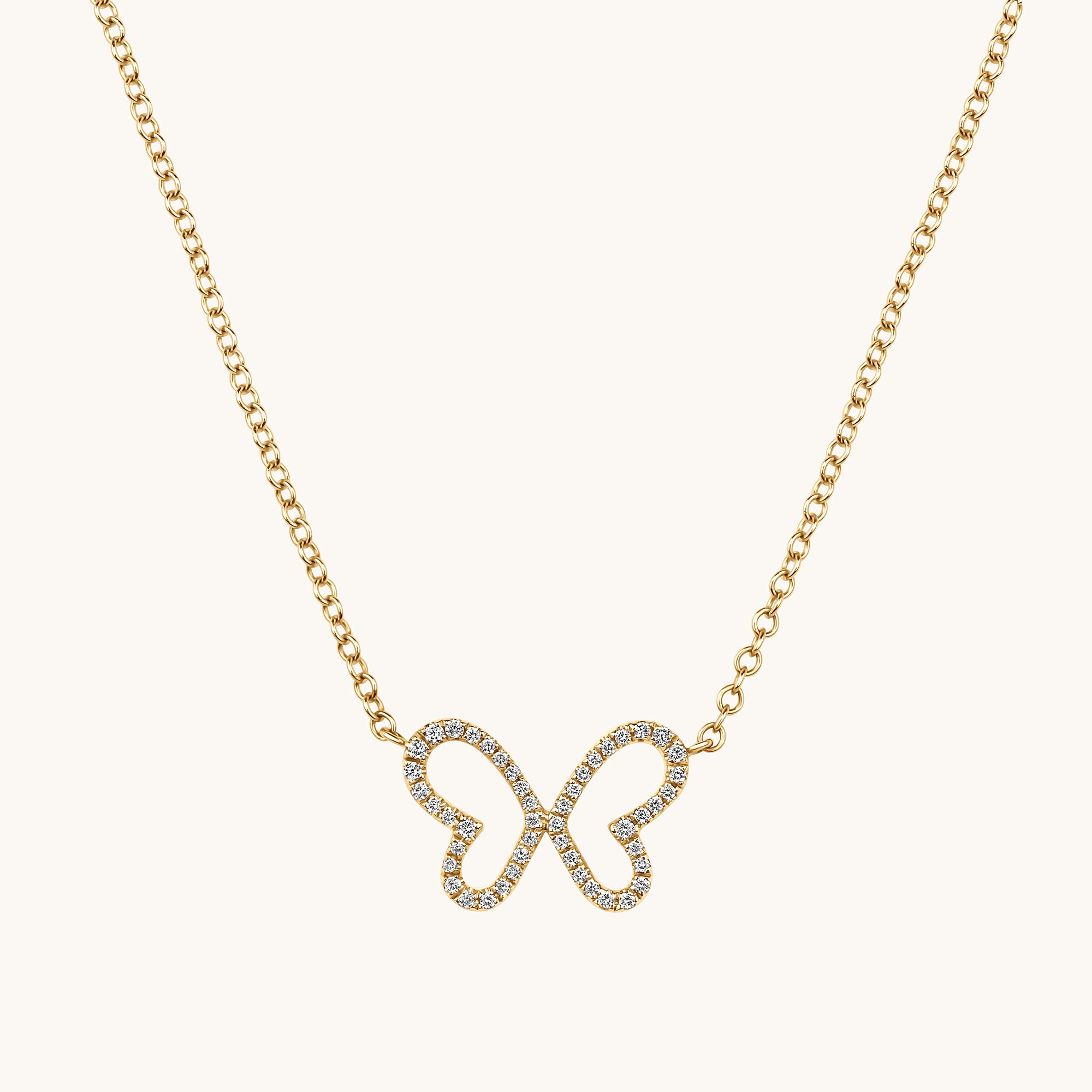 Single Butterfly Diamond Necklace - Happy Jewelers Fine Jewelry Lifetime Warranty
