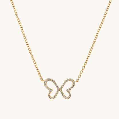 Single Butterfly Diamond Necklace - Happy Jewelers Fine Jewelry Lifetime Warranty