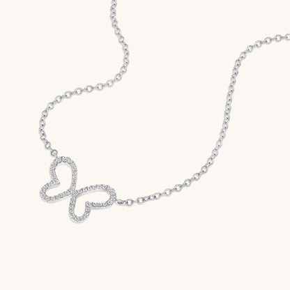 Single Butterfly Diamond Necklace - Happy Jewelers Fine Jewelry Lifetime Warranty