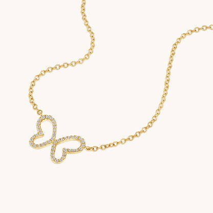 Single Butterfly Diamond Necklace - Happy Jewelers Fine Jewelry Lifetime Warranty