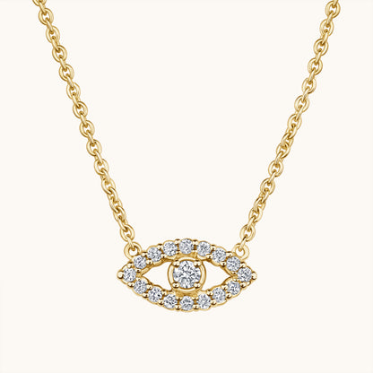 Dainty Diamond Evil Eye Necklace - Happy Jewelers Fine Jewelry Lifetime Warranty