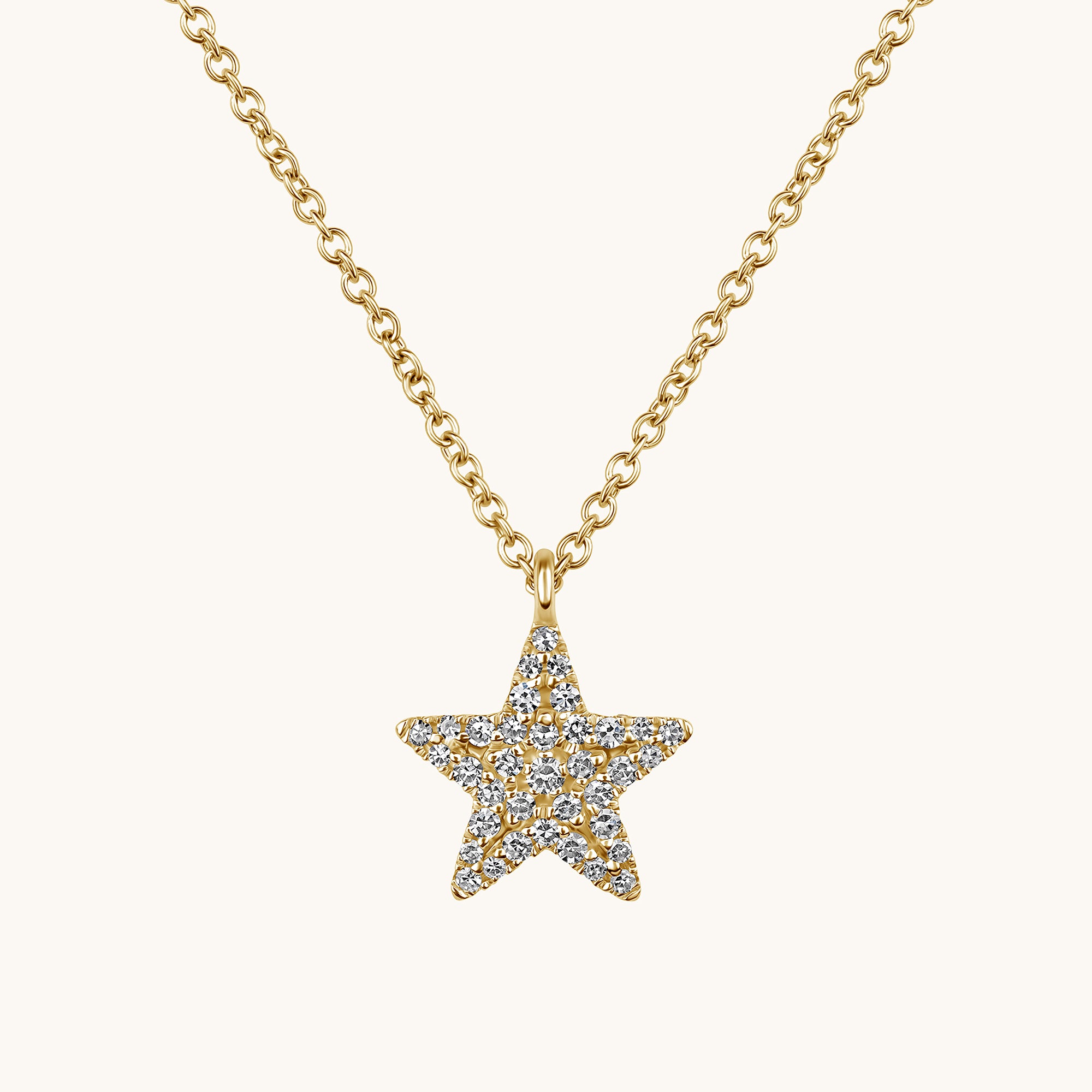 Mini Pave Diamond Star Necklace - Happy Jewelers Fine Jewelry Lifetime Warranty