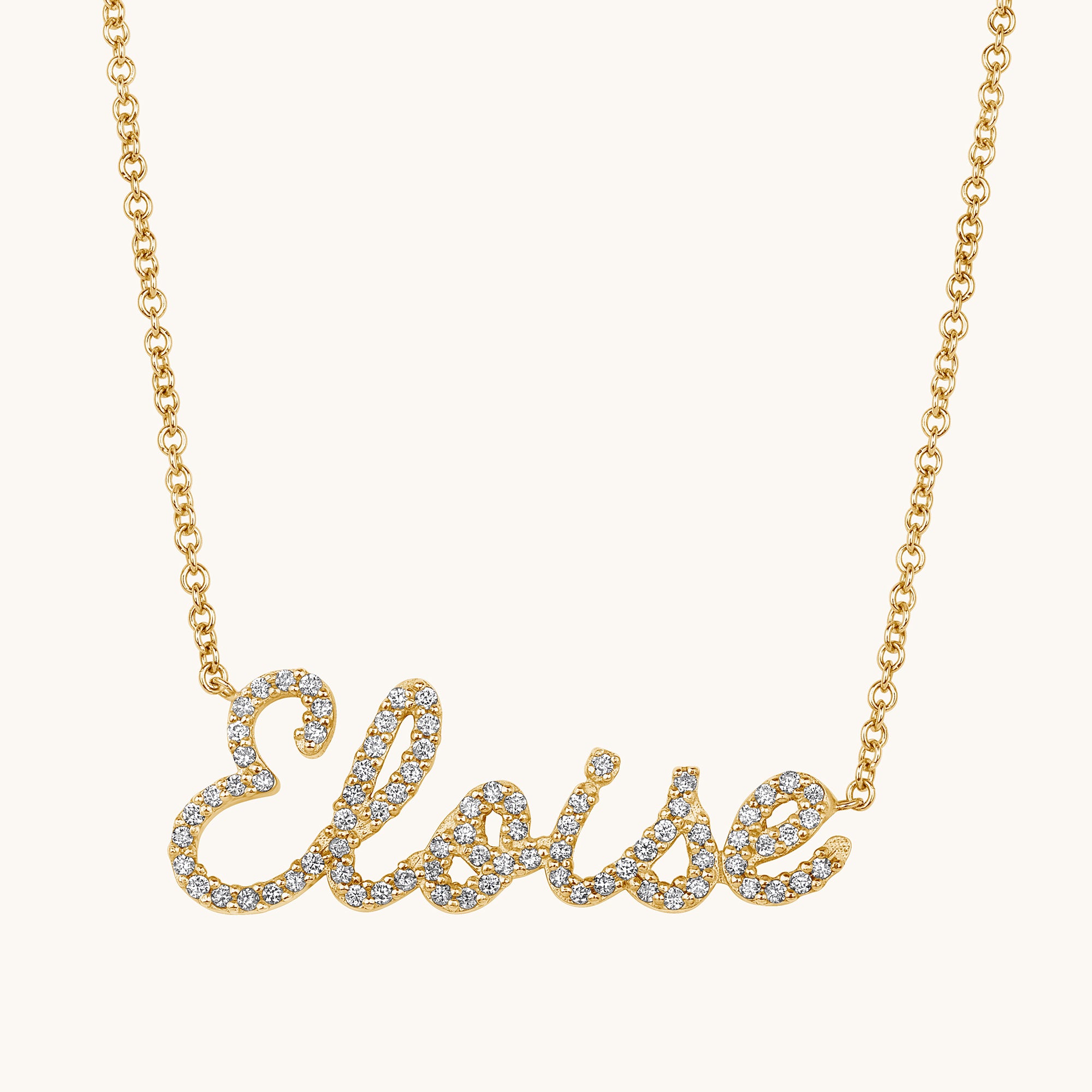 Classic Cursive Diamond Name Necklace - Happy Jewelers Fine Jewelry Lifetime Warranty