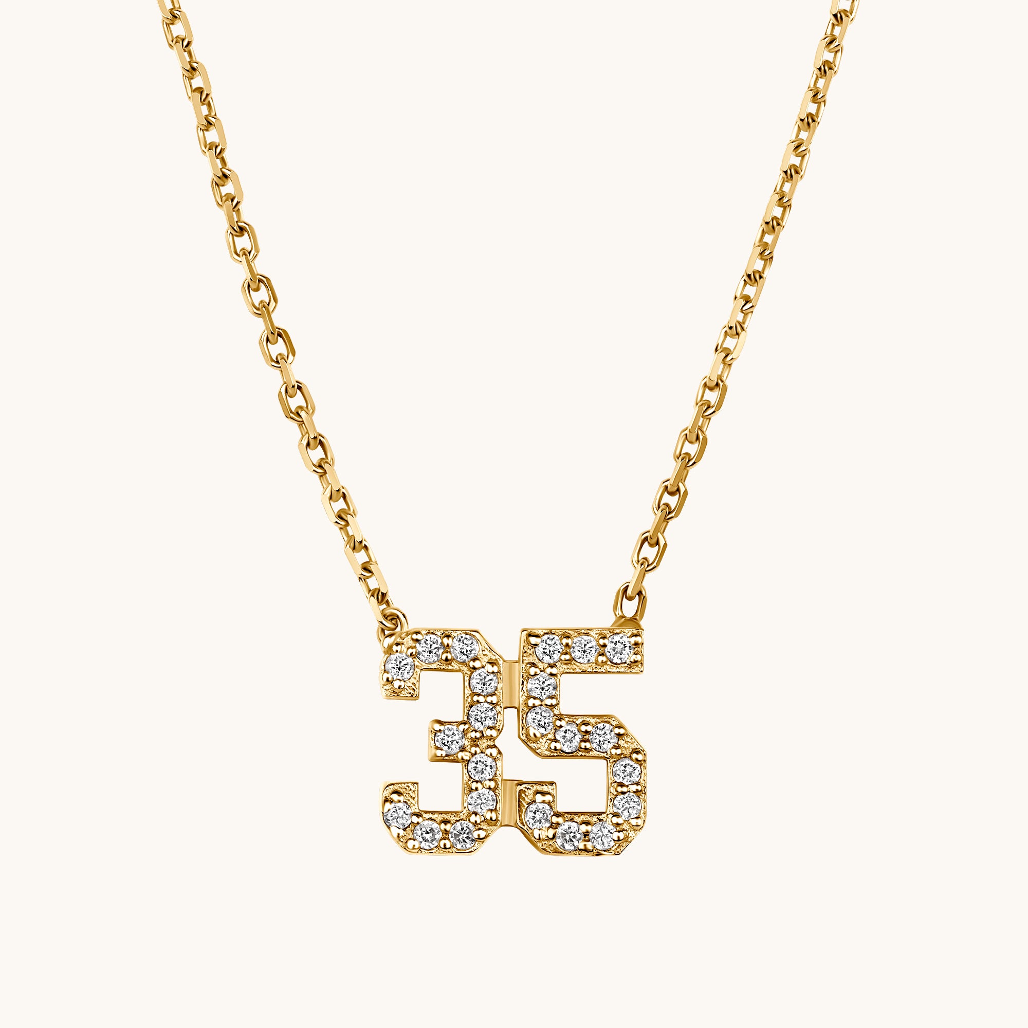 Diamond Number Necklace
